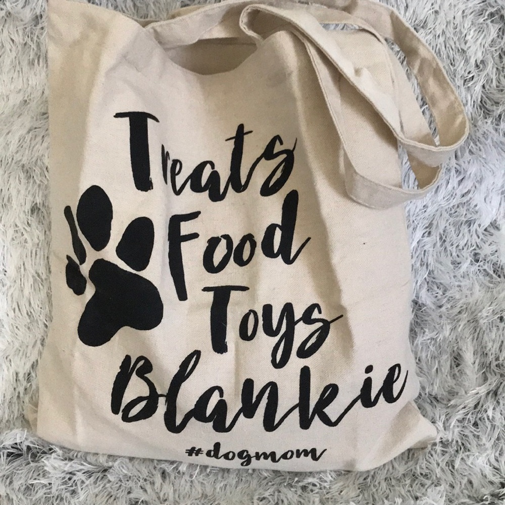 #dogmom canvas tote